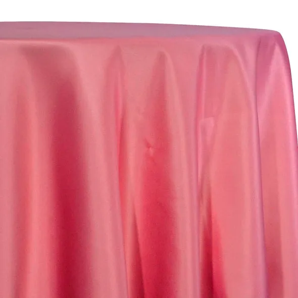 1pc - Lamour (Dull) Satin Table Linen 132" Round - Coral 7207