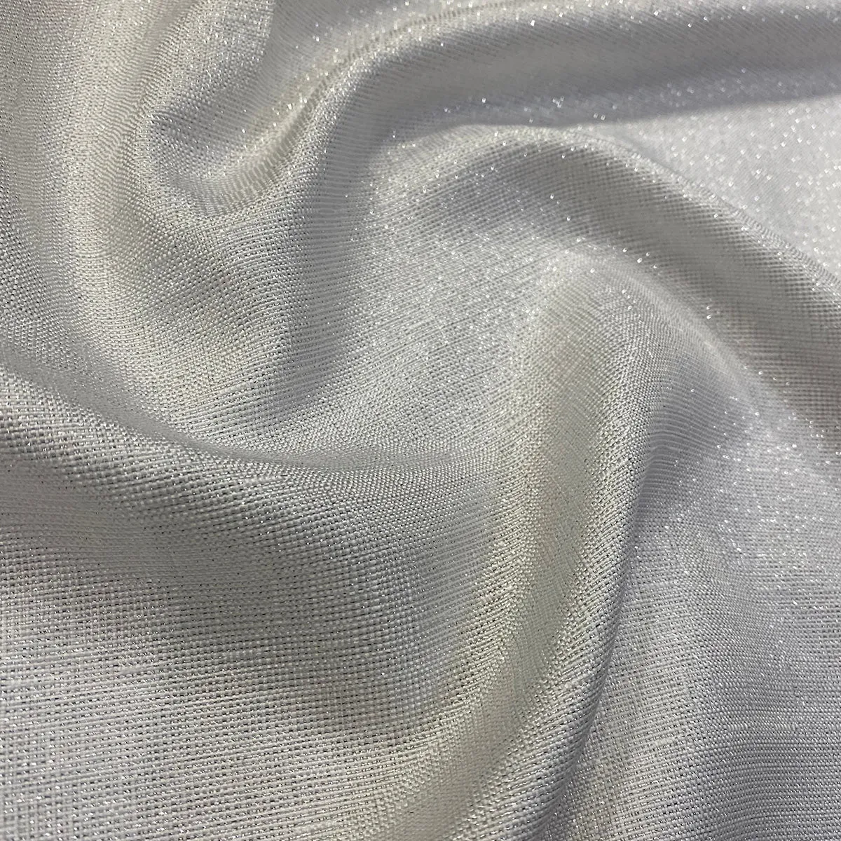 1pc - Metallic Burlap Table Linen 92"x158" Banquet - Silver/Silver