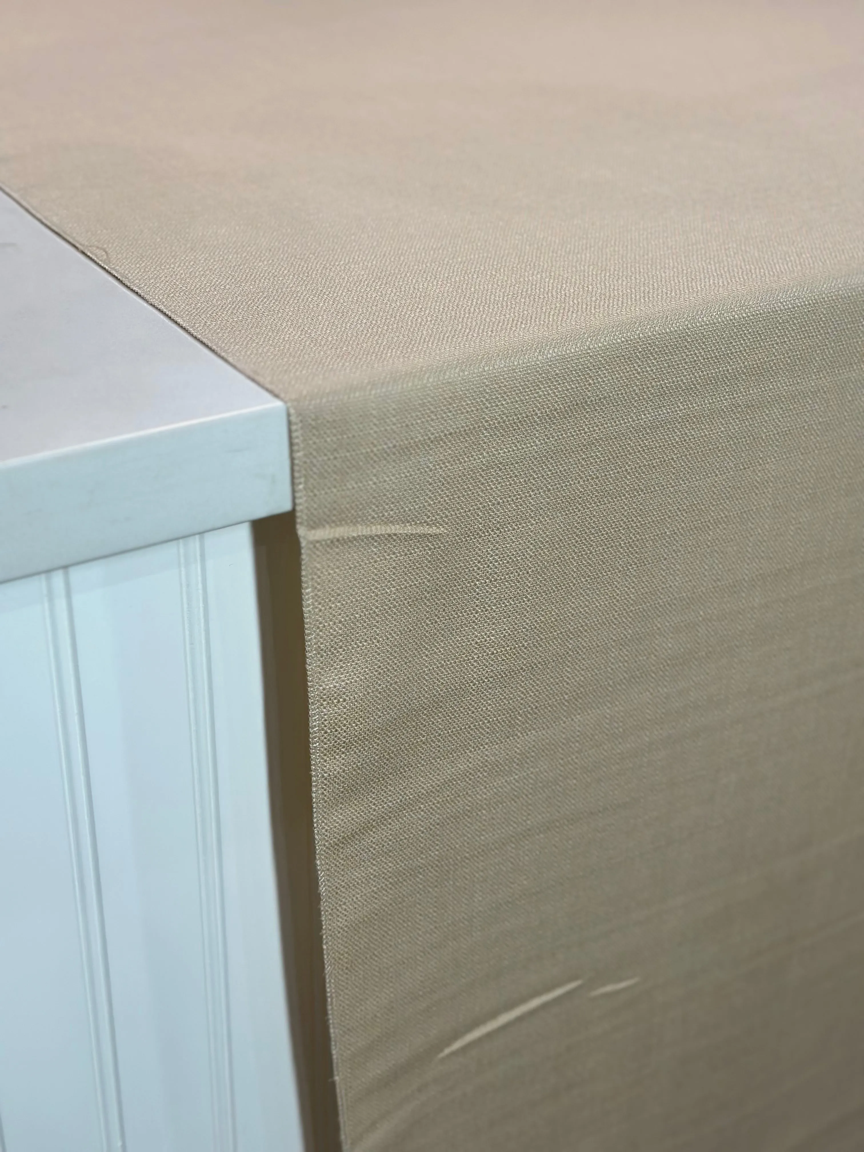 1pc - Rustic Linen Table Linen 108" Round - Wheat