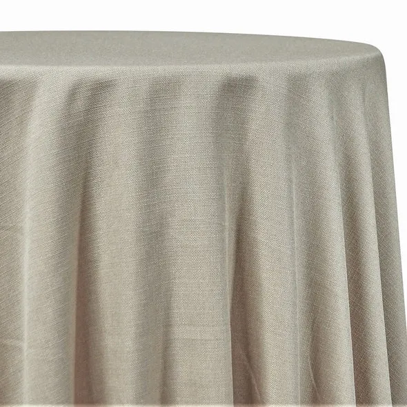 1pc - Rustic Linen Table Linen 108" Round - Wheat