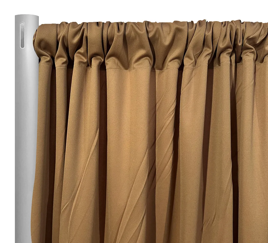1pc - Scuba (Wrinkle-Free) Drapery Panel 10' Tall x 58" wide - Camel