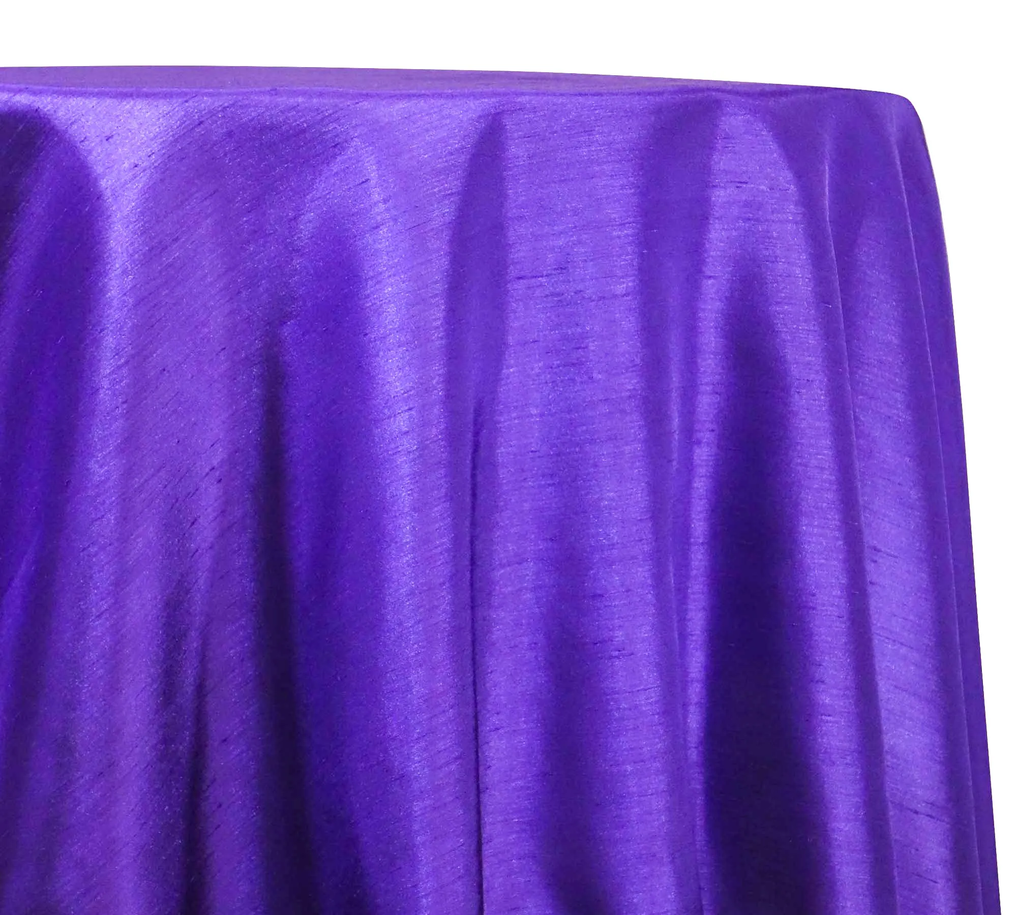 1pc - Shantung Satin (Reversible) Table Linen 90"x156" Banquet - Purple