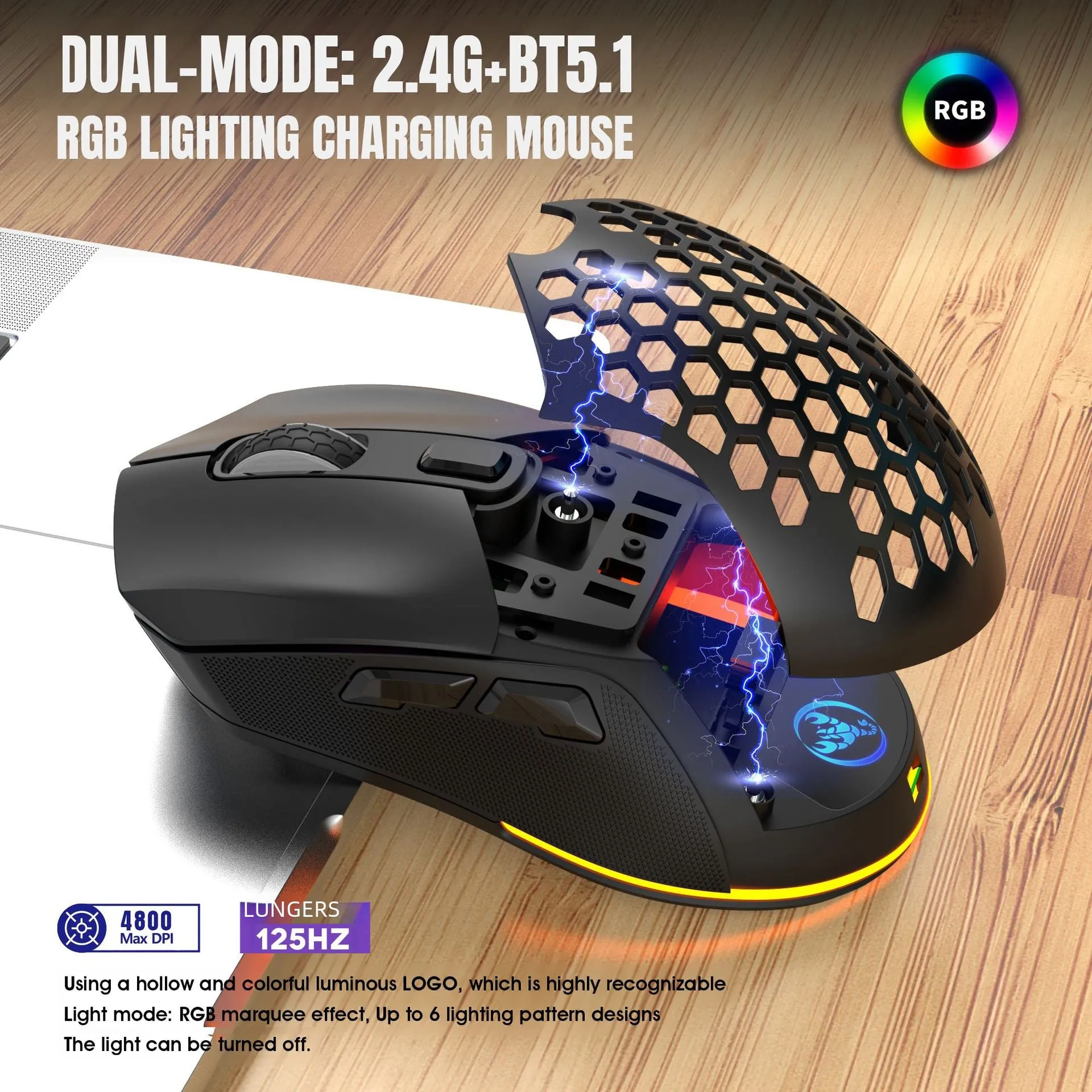 4800dpi Wireless Gaming Mouse
