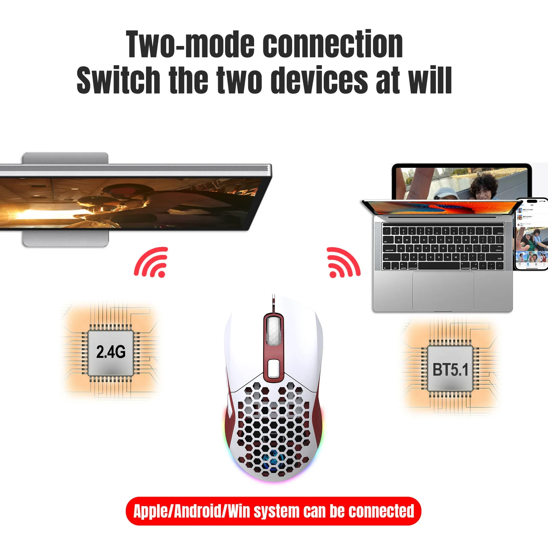 4800dpi Wireless Gaming Mouse