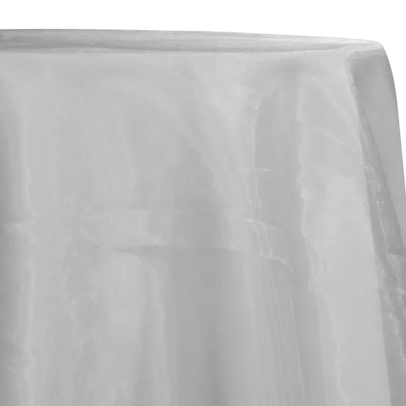 8pcs - Crystal Organza Table Linen 85"x85" Square - White 700
