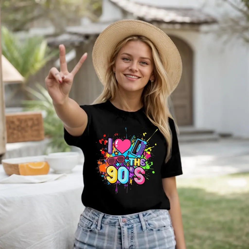 90s Shirts for Women I Love The 90 Tshirts for Girls Themed Style Outfit for Party