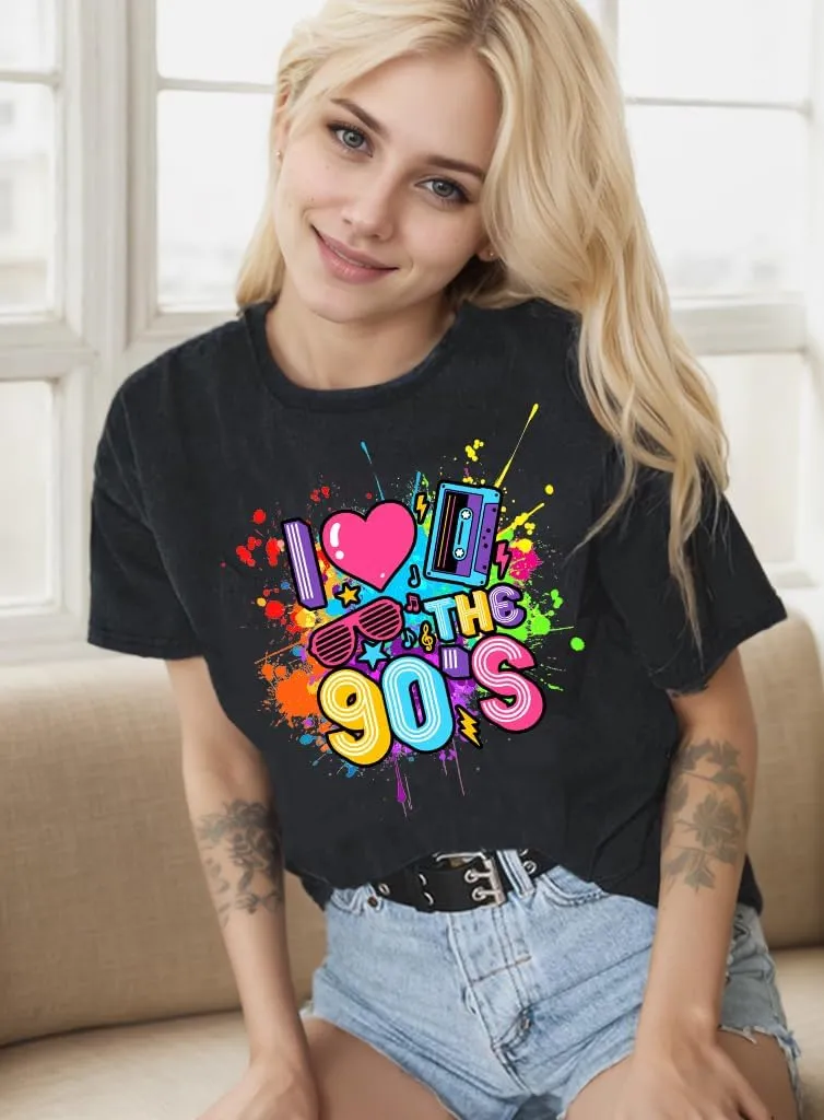 90s Shirts for Women I Love The 90 Tshirts for Girls Themed Style Outfit for Party