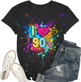 90s Shirts for Women I Love The 90 Tshirts for Girls Themed Style Outfit for Party