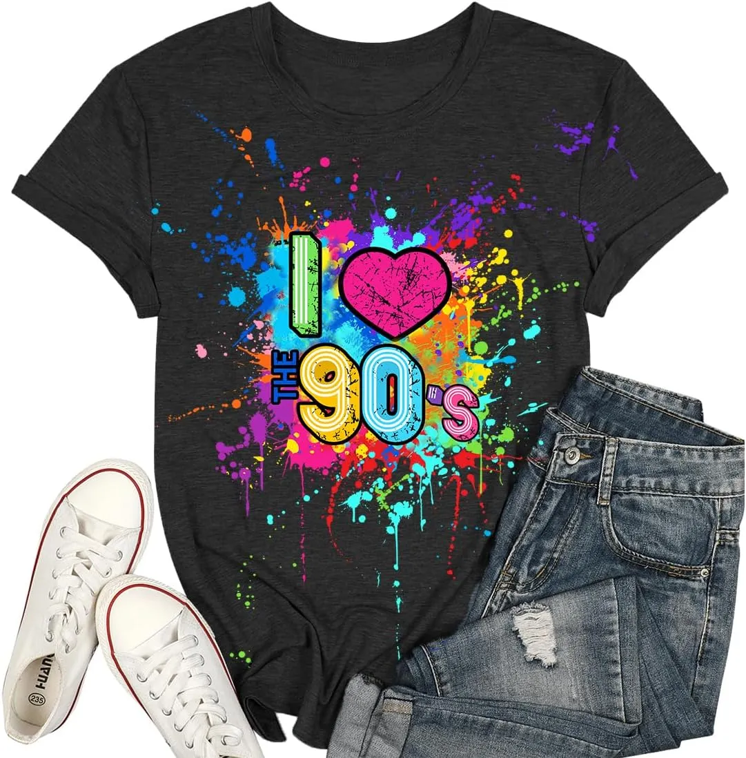 90s Shirts for Women I Love The 90 Tshirts for Girls Themed Style Outfit for Party
