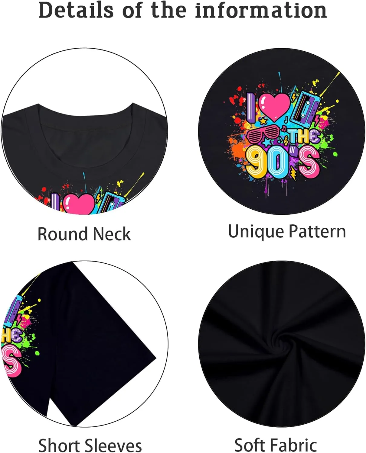 90s Shirts for Women I Love The 90 Tshirts for Girls Themed Style Outfit for Party