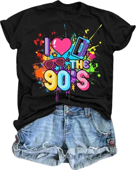 90s Shirts for Women I Love The 90 Tshirts for Girls Themed Style Outfit for Party