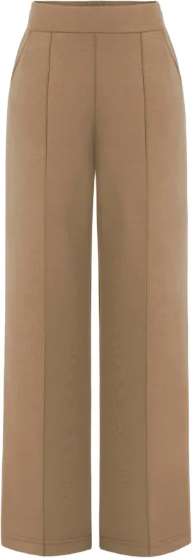 AFITNE Women's Wide Leg Work Pants High Waist Pull On Business Casual Pants Lightweight Lounge Slacks with Pockets 29"/31"