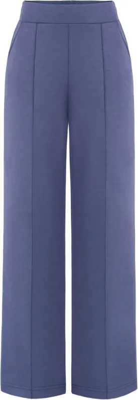 AFITNE Women's Wide Leg Work Pants High Waist Pull On Business Casual Pants Lightweight Lounge Slacks with Pockets 29"/31"