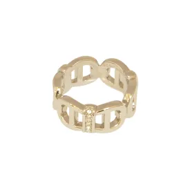 Aigner A Logo Silver Color Ring