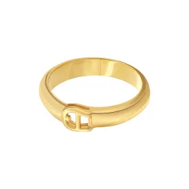Aigner Eleonora Ladies Gold Tone Ring Soze 56