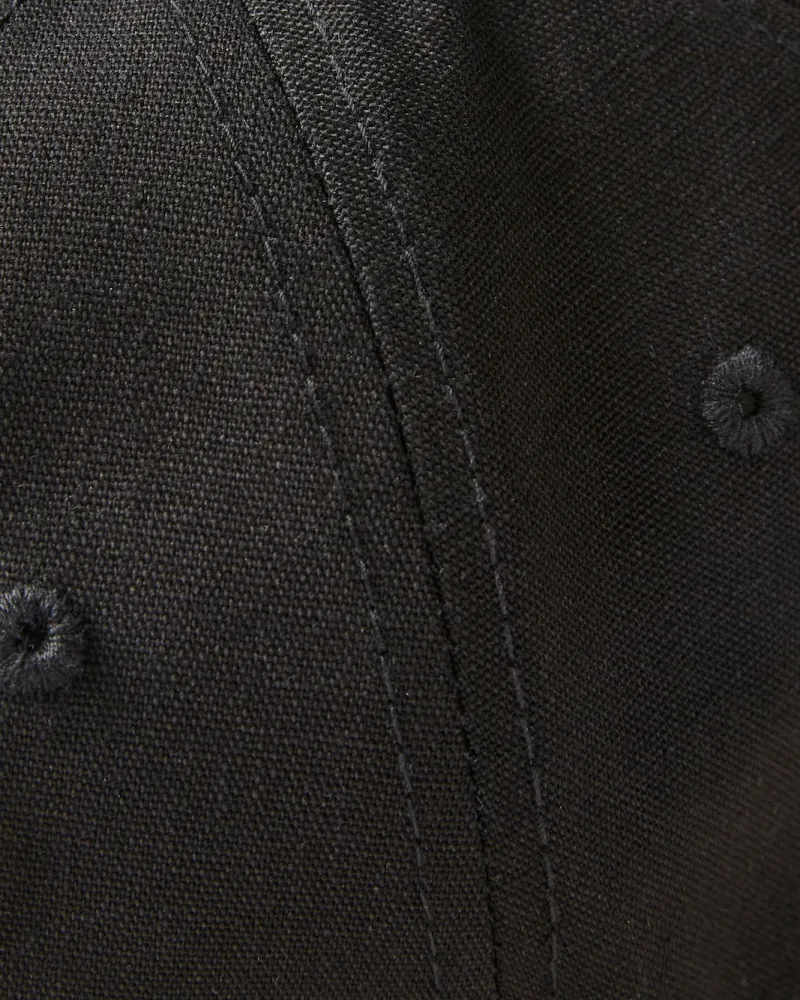Black Twill Cursive 'TX' Field Cap