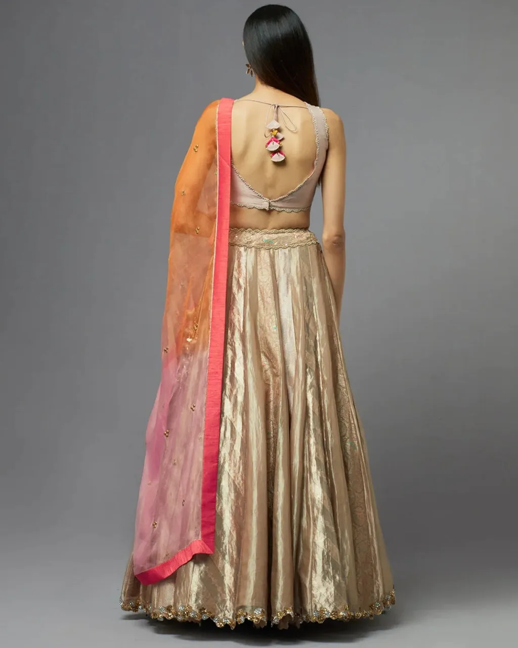 Blush Metal Lehenga Set