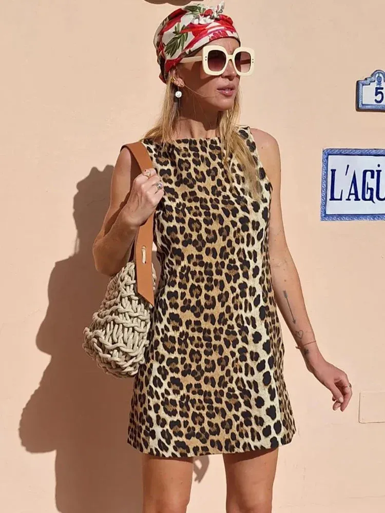 Chantelle - Leopard print mini dress