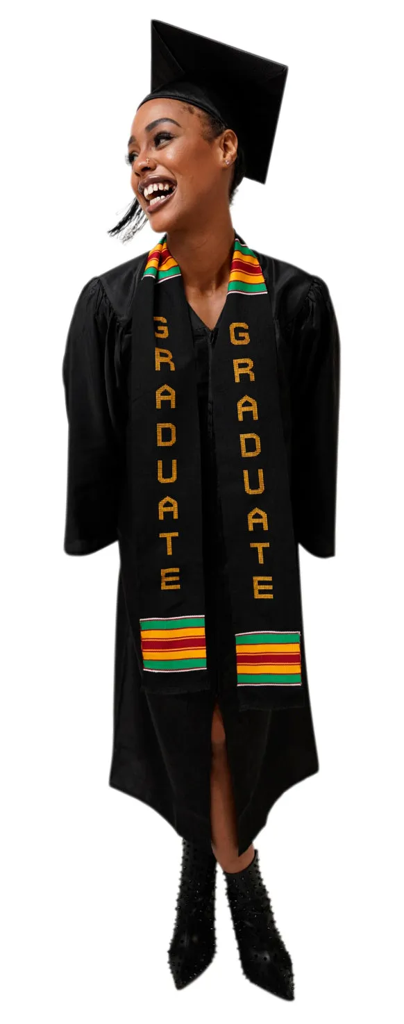 Dupsie's GRADUATE Kente Cloth Graduation Stole Sash DPS268