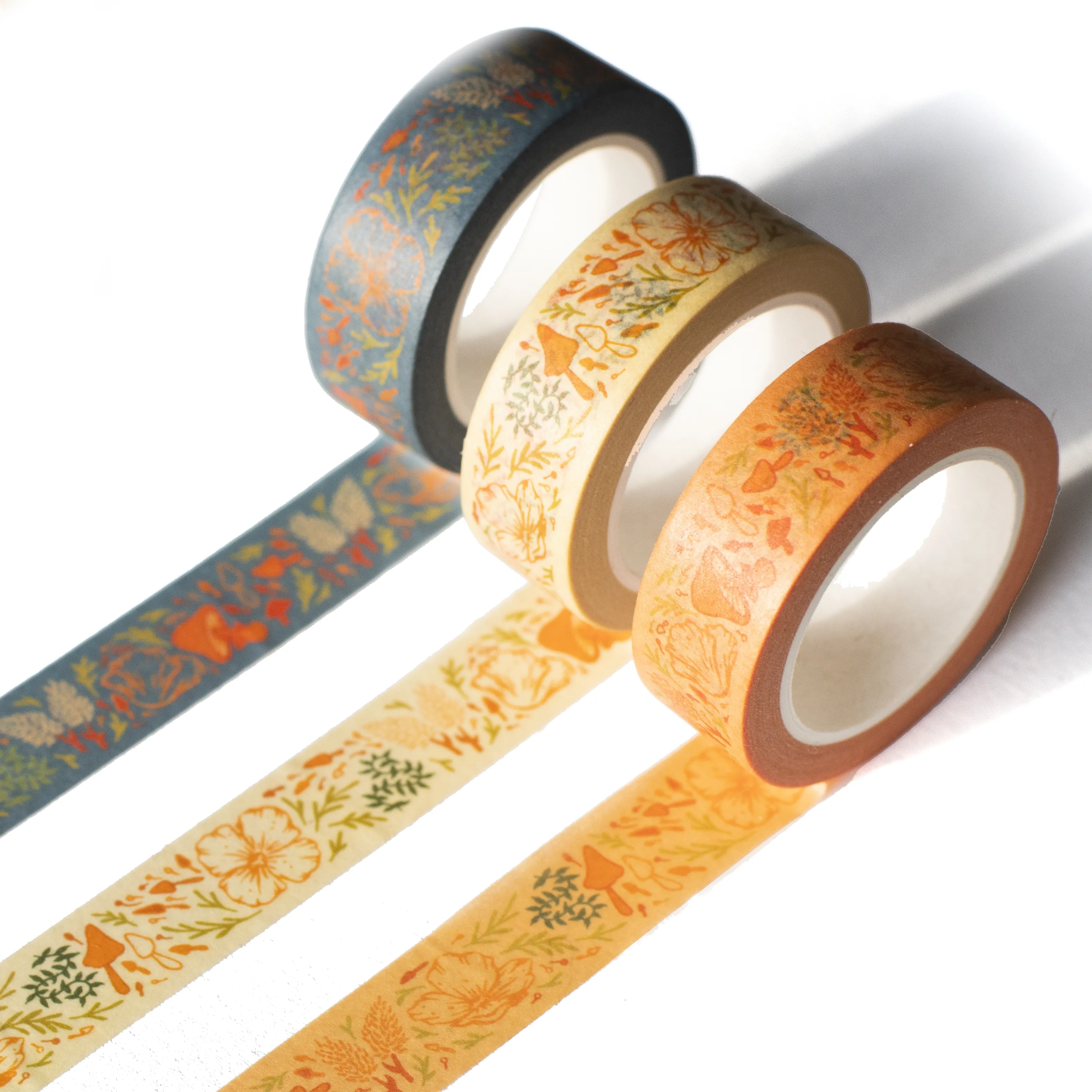 Floral, Poppies   Mushrooms, Washi Tape Roll