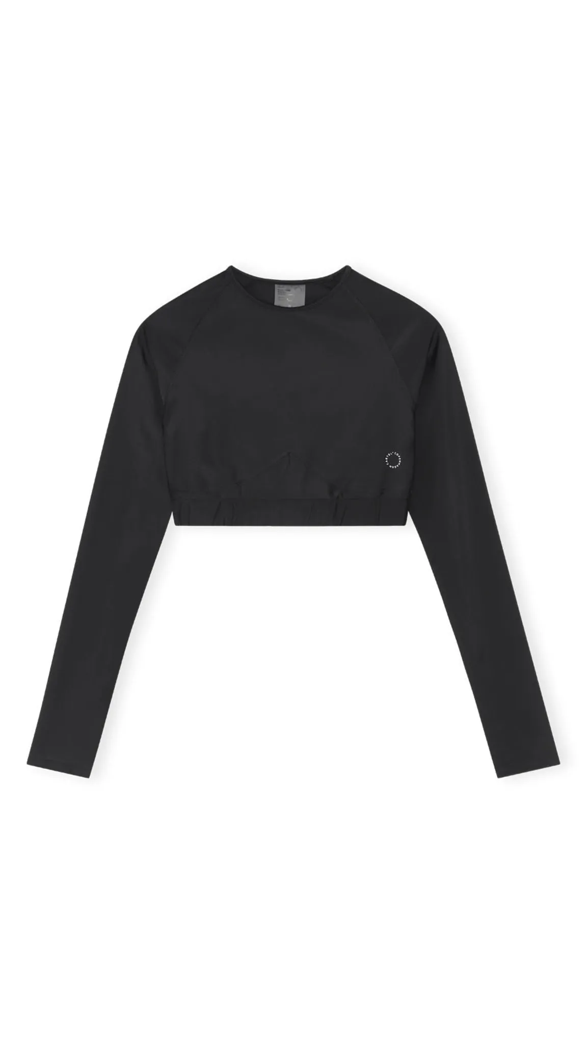 Flow Long-Sleeve Crop Top Nero