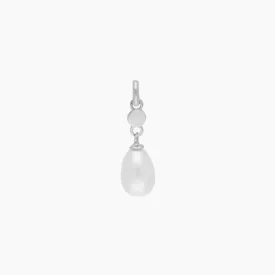 Freshwater Pearl Dot Pendant (Silver)