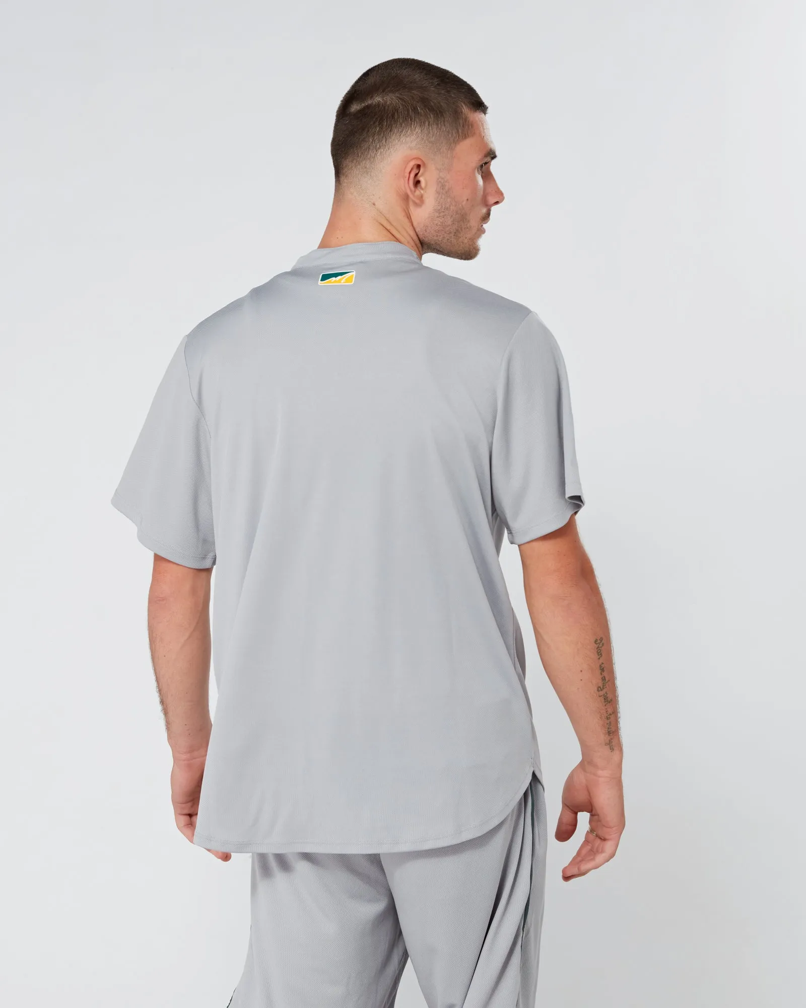 Grey Green Emerson Baseball Jersey