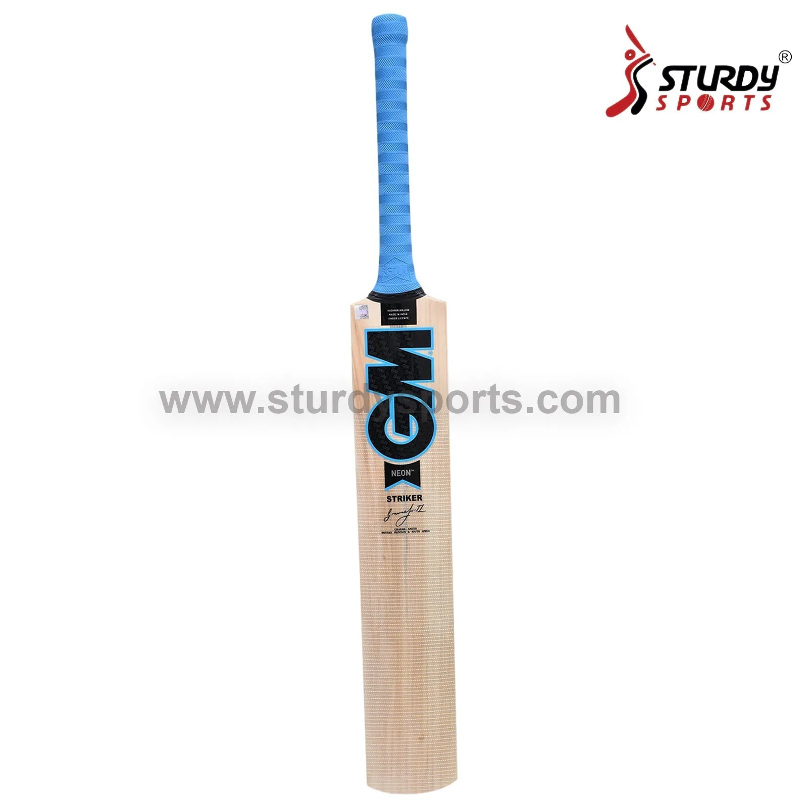 Gunn & Moore GM Neon Striker Kashmiri Willow Cricket Bat - Size 6