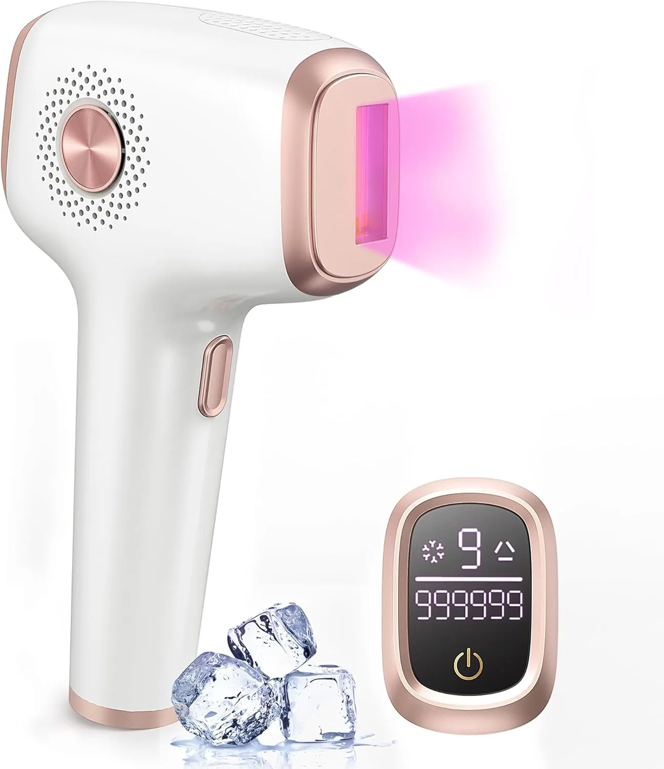 INNZA IPL Hair Removal with Ice Cooling Care Function for Women Permanent,999,999 Flashes Painless IPL Hair Remover, Hair Removal Device for Armpits Legs Arms Bikini Line
