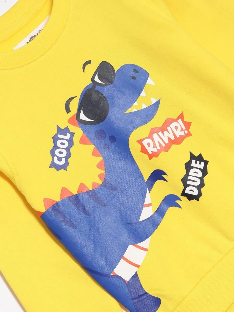 Kids Sweatshirt Combo of 2- Cool Dino Rawr & Dream Believe Achieve