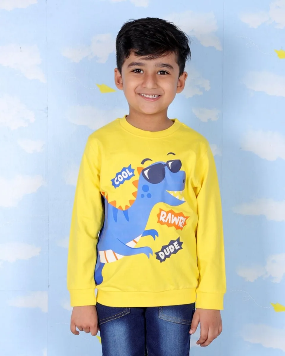 Kids Sweatshirt Combo of 2- Cool Dino Rawr & Dream Believe Achieve