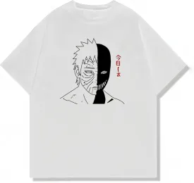 Naruto Shippuden, Itachi Uchiha, Anime Ninja Silhouette Tee, Unisex Vintage Y2K Oversized Graphic T-Shirt, Streetwear Style