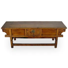 One of a kind - Massive Thick Top, One Board Chinese Altar Table - Clearance