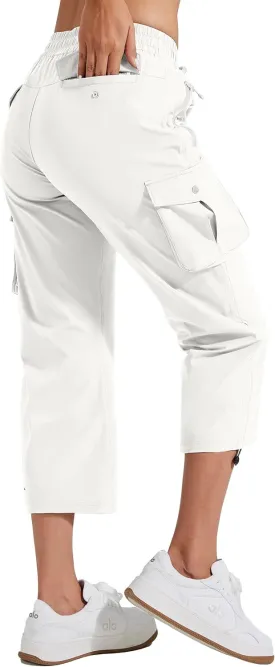 Pioneer Camp Women's Cargo Capris Hiking Pants Lightweight Quick Dry Outdoor Camping Stretch Summer Pants for Women Casual