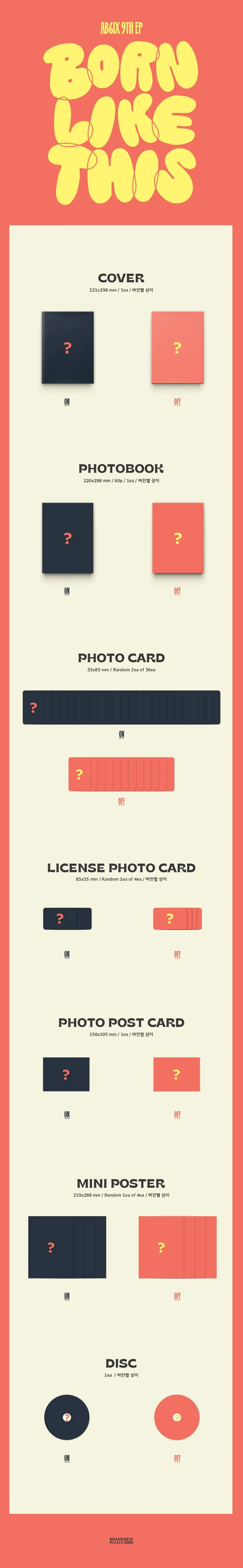 (PRE-ORDER) AB6IX - [BORN LIKE THIS] 9th EP Album OFF Version