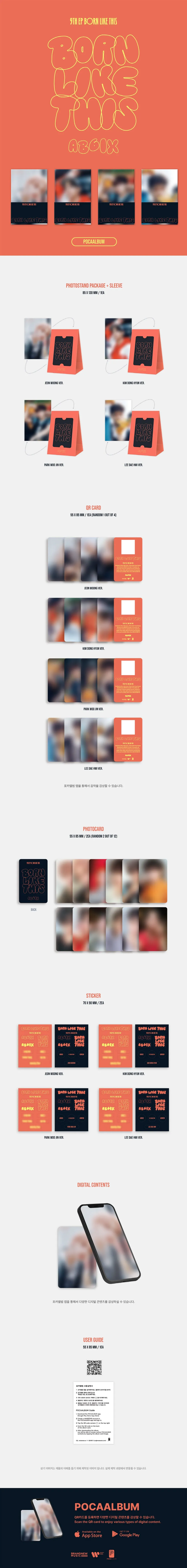 (PRE-ORDER) AB6IX - [BORN LIKE THIS] 9th EP Album POCAALBUM JEON WOONG Version