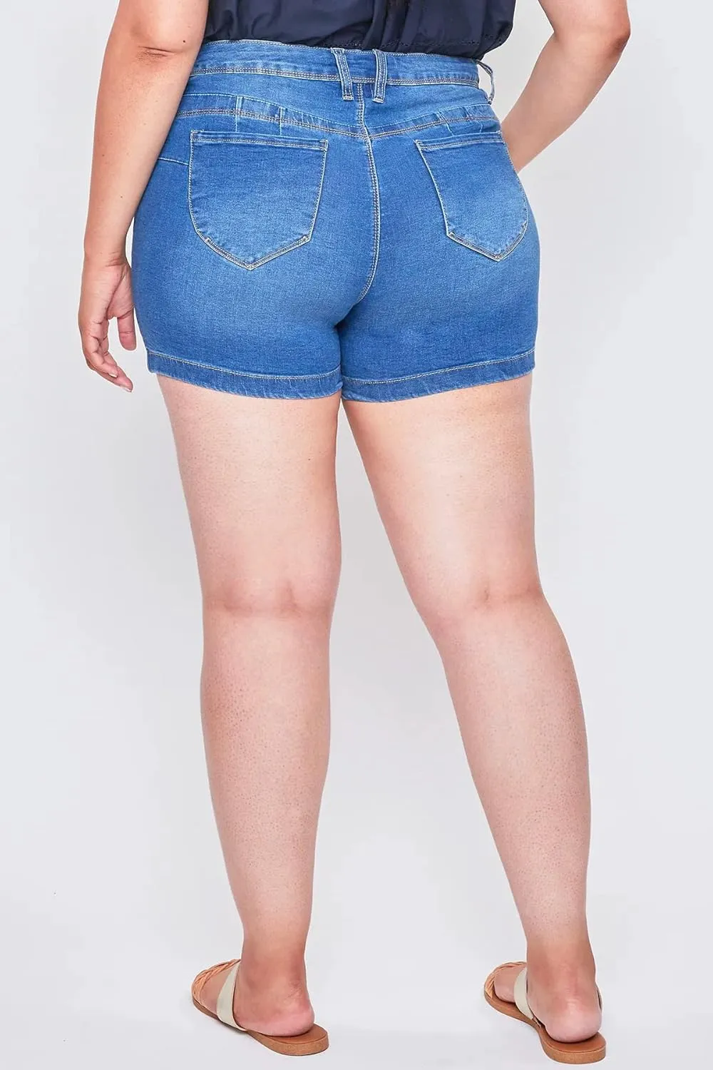 Royalty For Me Womens Women's Plus Size Wannabettabutt Side Slit Hem Shorts SustainableShorts