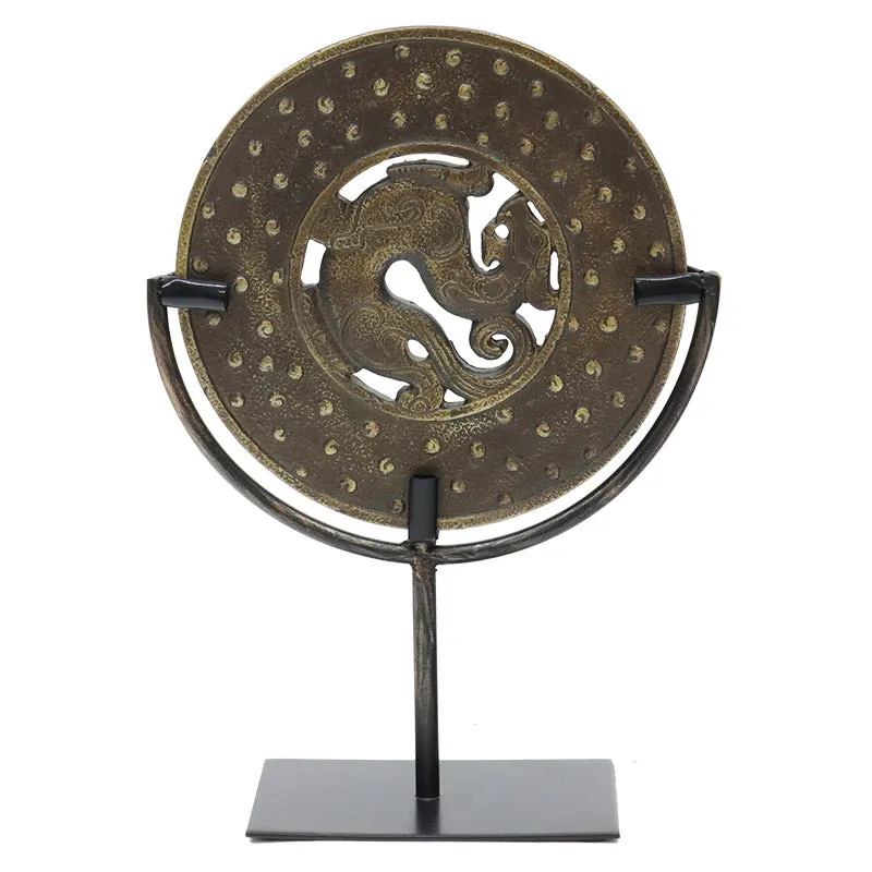 Shanghai Disc Abstract Interior Design Decorative Showpiece Ornament On Stand