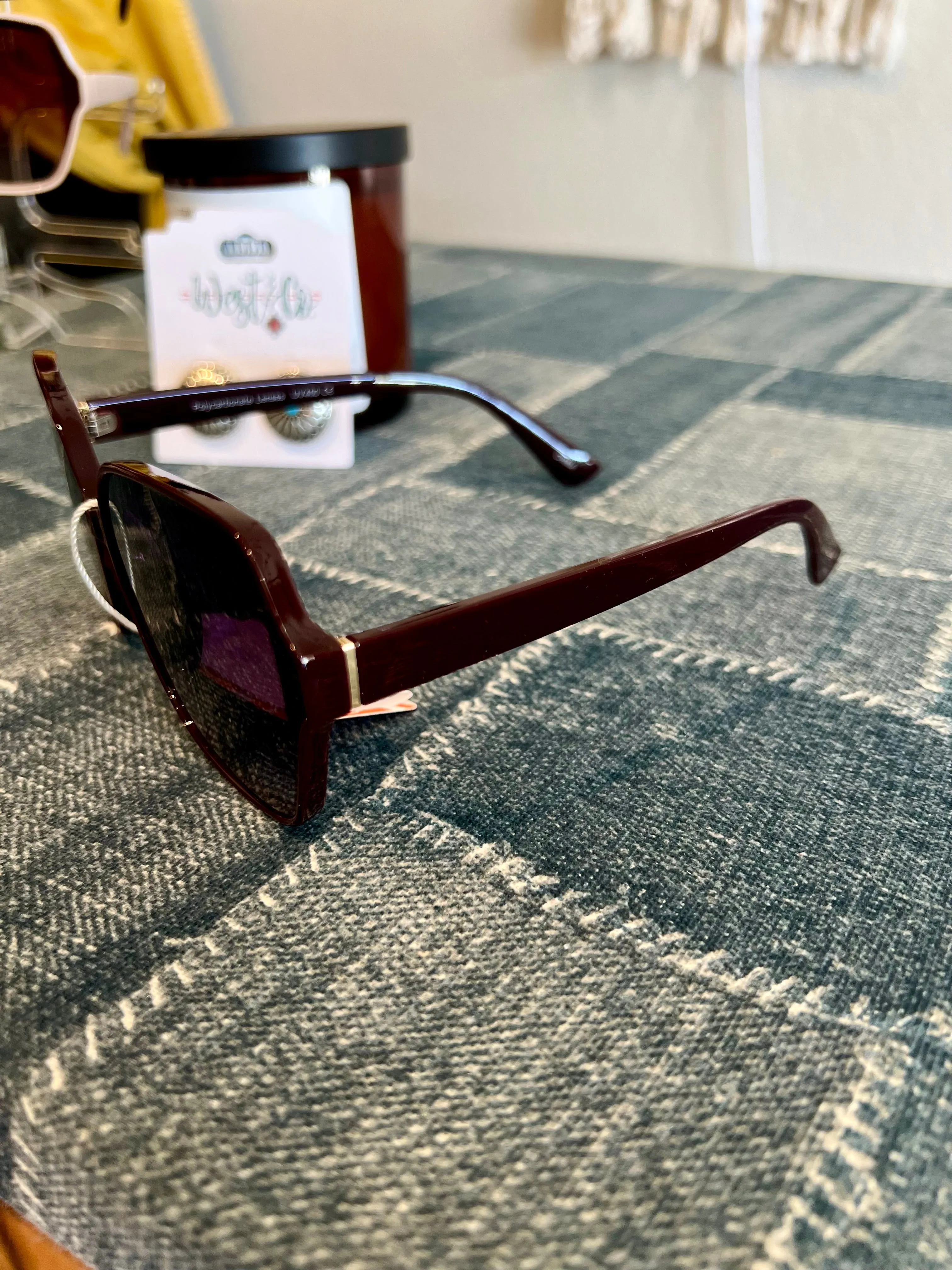 Solid Basic Square Sunglasses