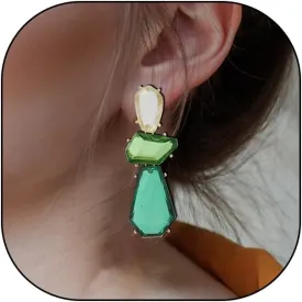 Sparkling Colorful Resin Dangling Earrings for Women Irregular Geometric Resin Drop Dangle Earrings Exaggerated Statement EverydayJewelry Gifts