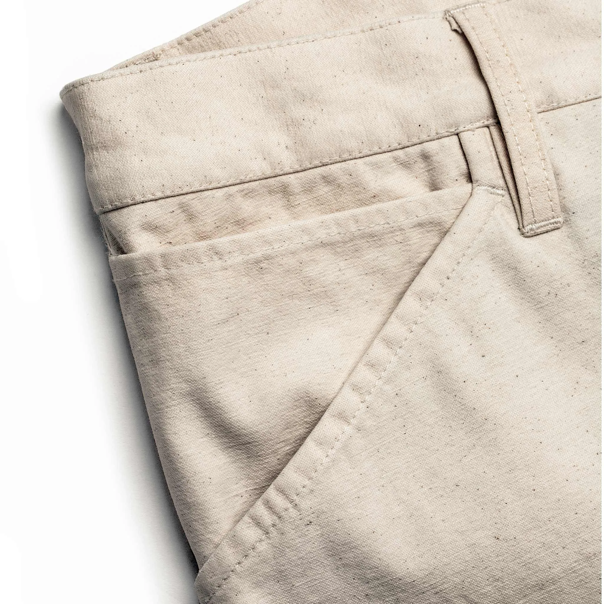 The Camp Pant in Natural Reverse Sateen