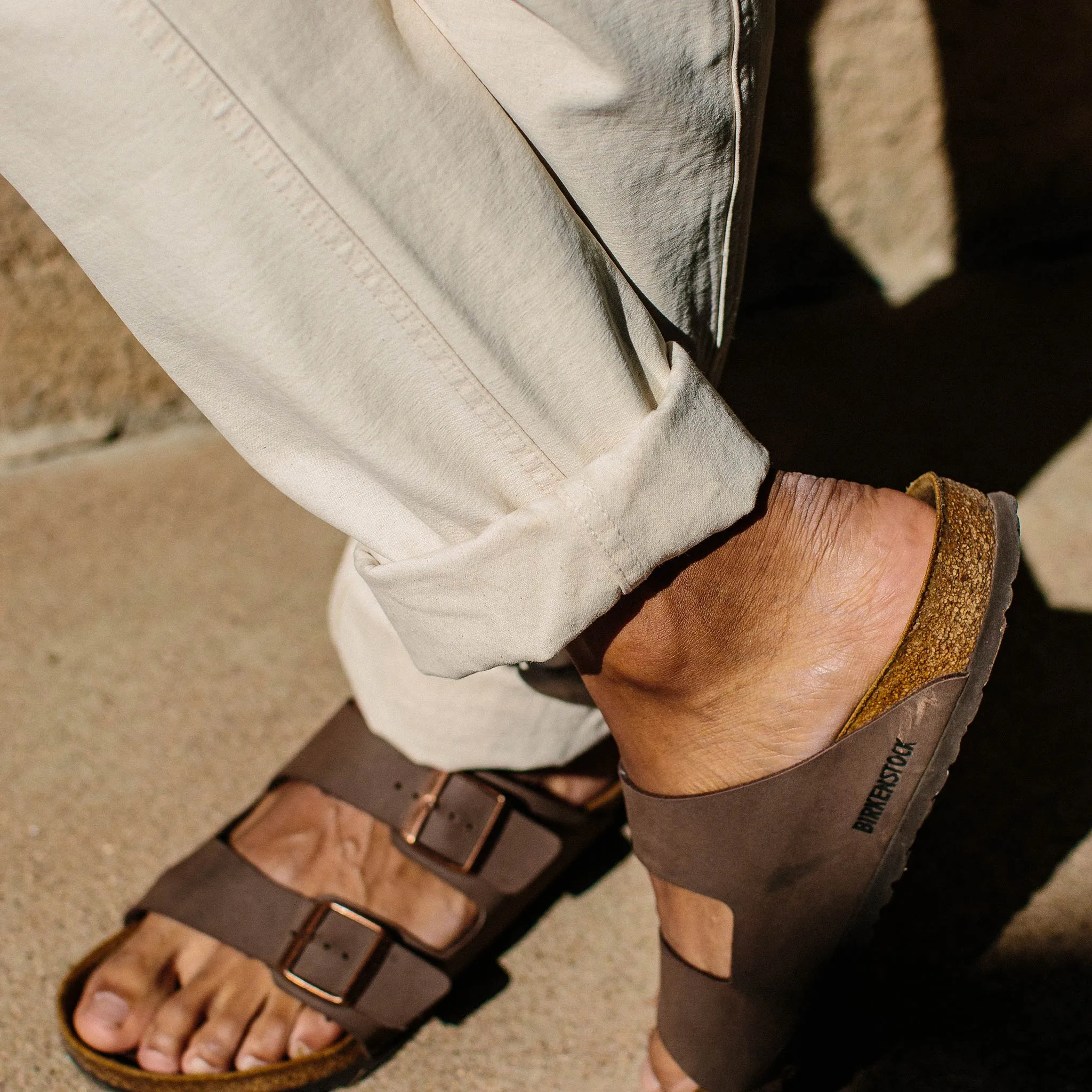 The Camp Pant in Natural Reverse Sateen