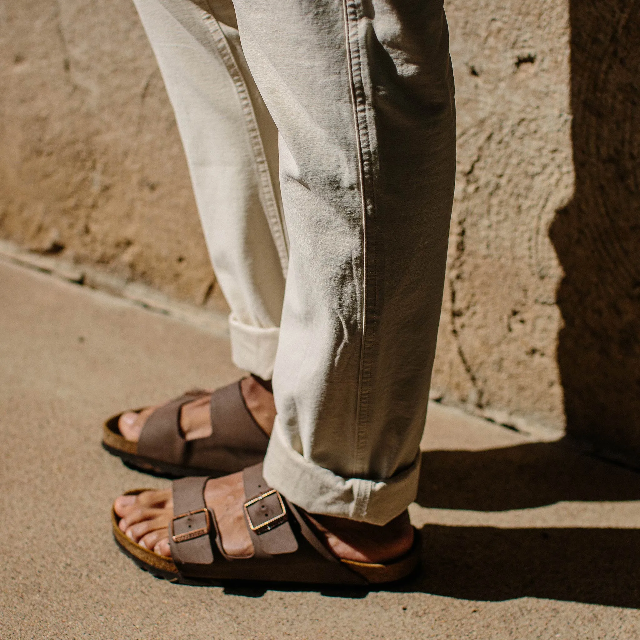 The Camp Pant in Natural Reverse Sateen