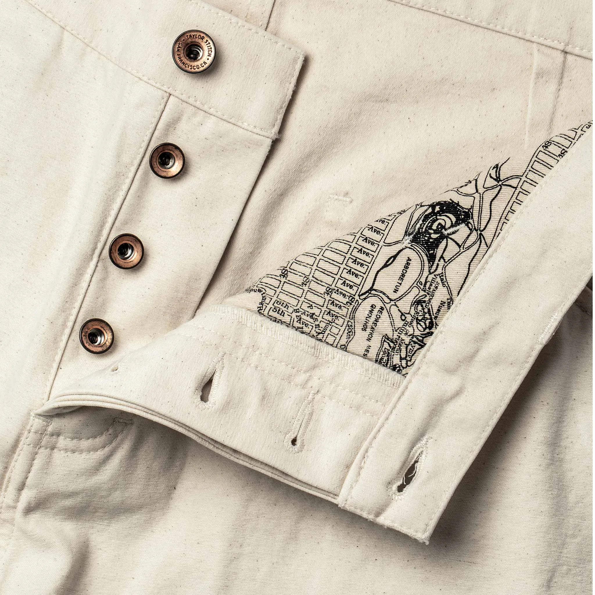 The Camp Pant in Natural Reverse Sateen