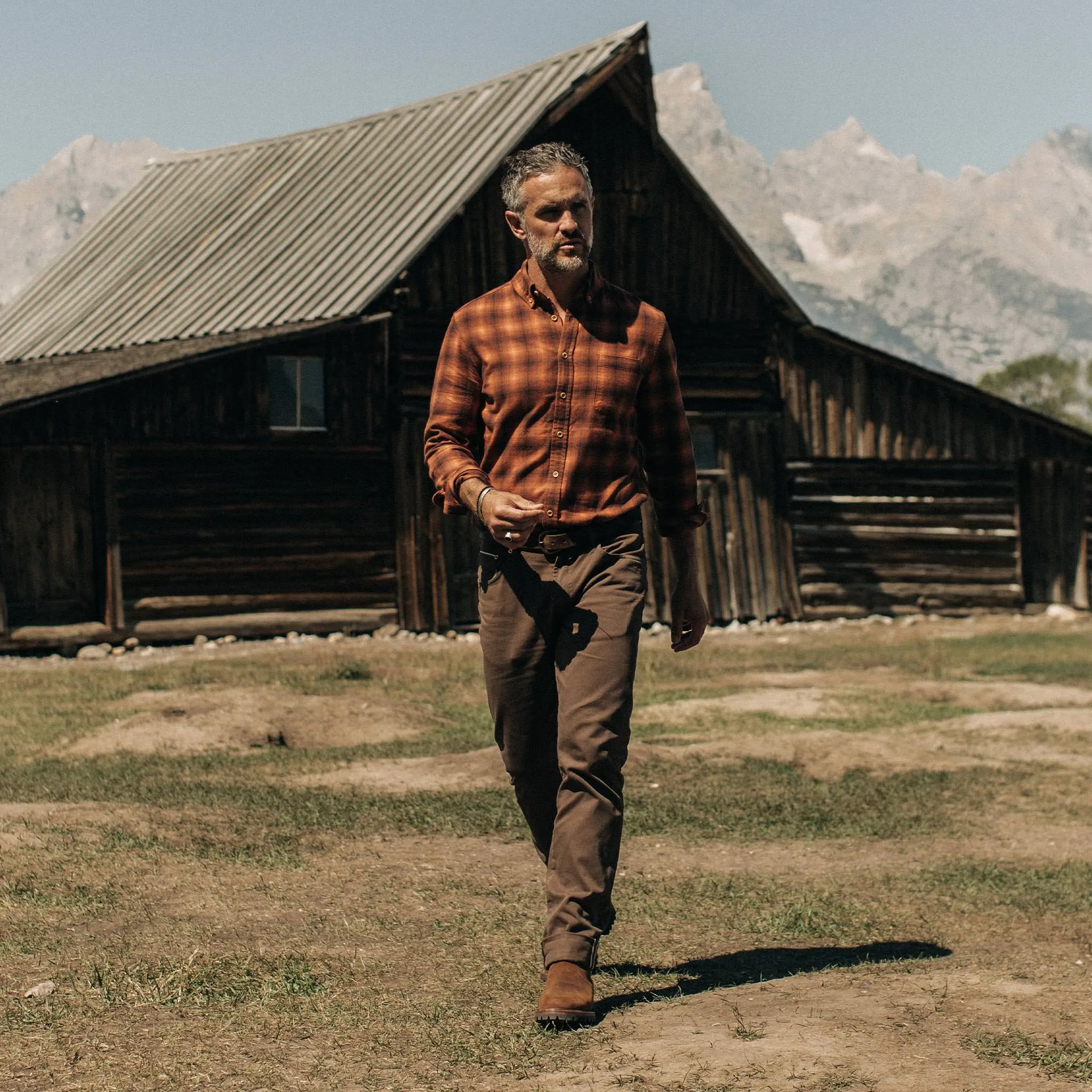 The Democratic All Day Pant in Espresso Selvage