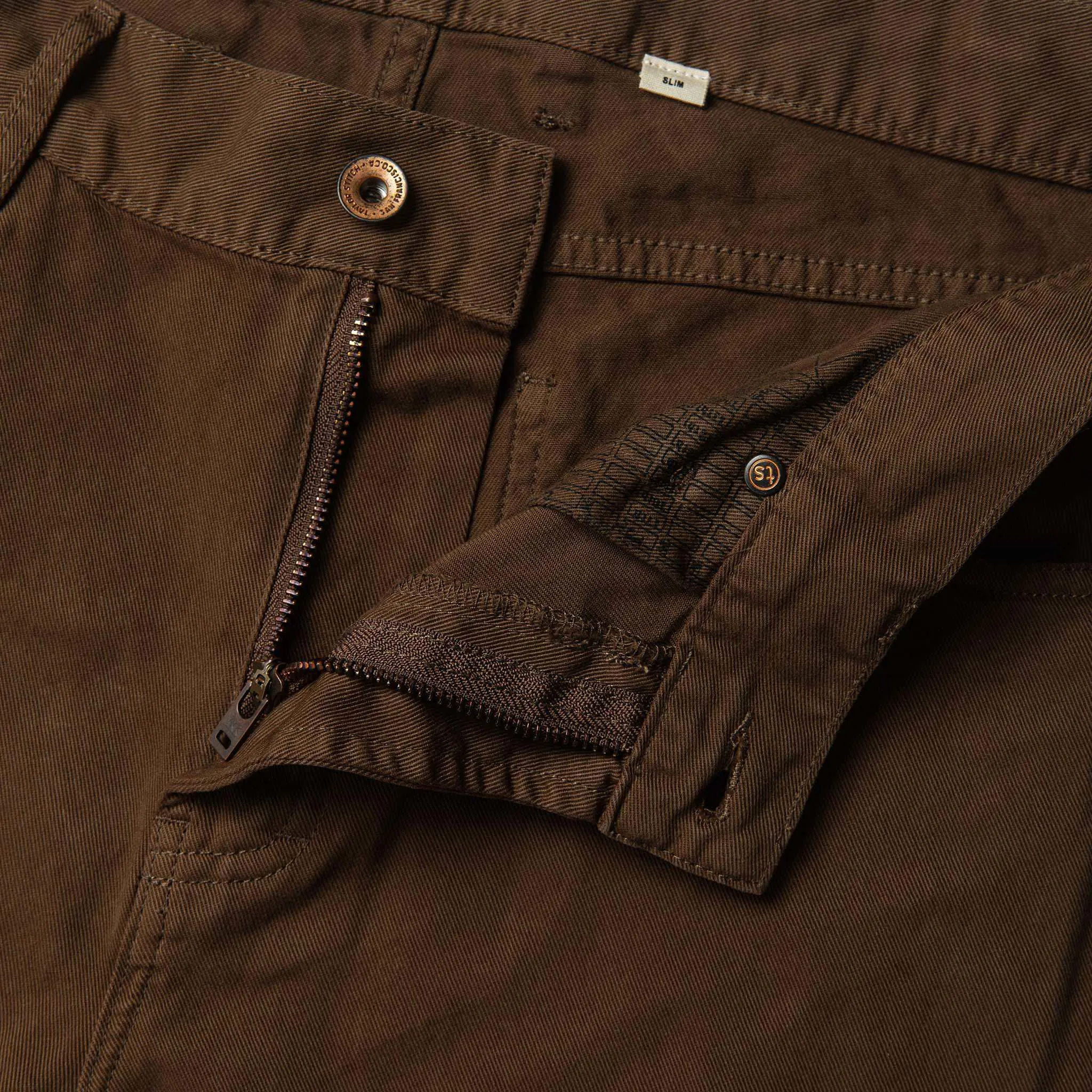 The Democratic All Day Pant in Espresso Selvage