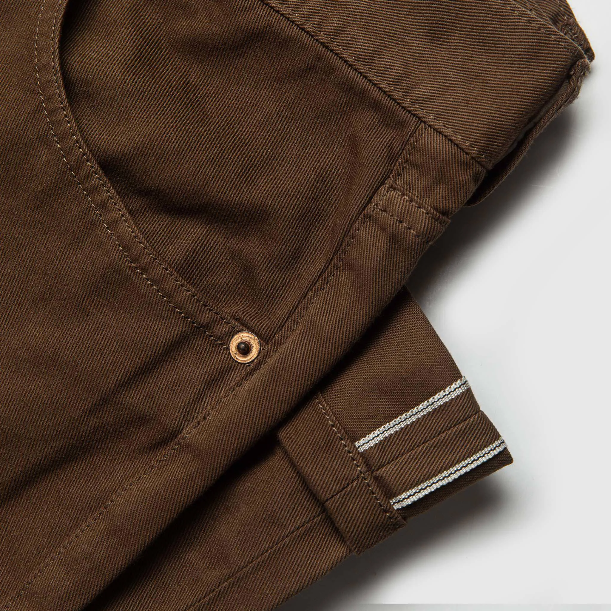 The Democratic All Day Pant in Espresso Selvage