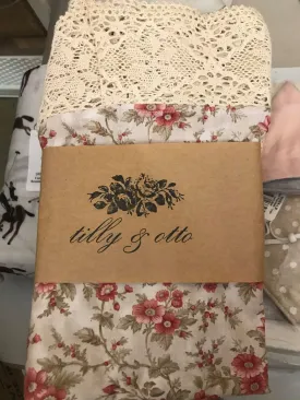 Tilly and Otto - Couture lace swaddle wrap - Cream floral