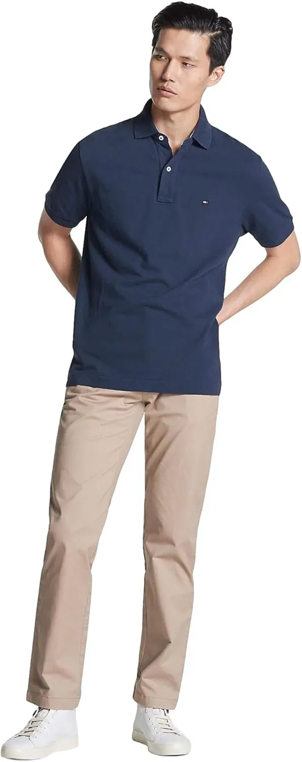 Tommy Hilfiger Men's Short Sleeve Cotton Pique Polo Shirt in Regular Fit 2024 Collection
