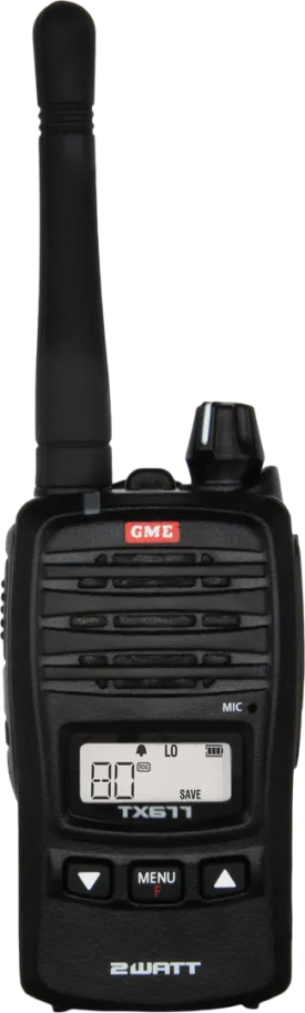 TX677 2 Watt UHF CB Handheld Radio | GME